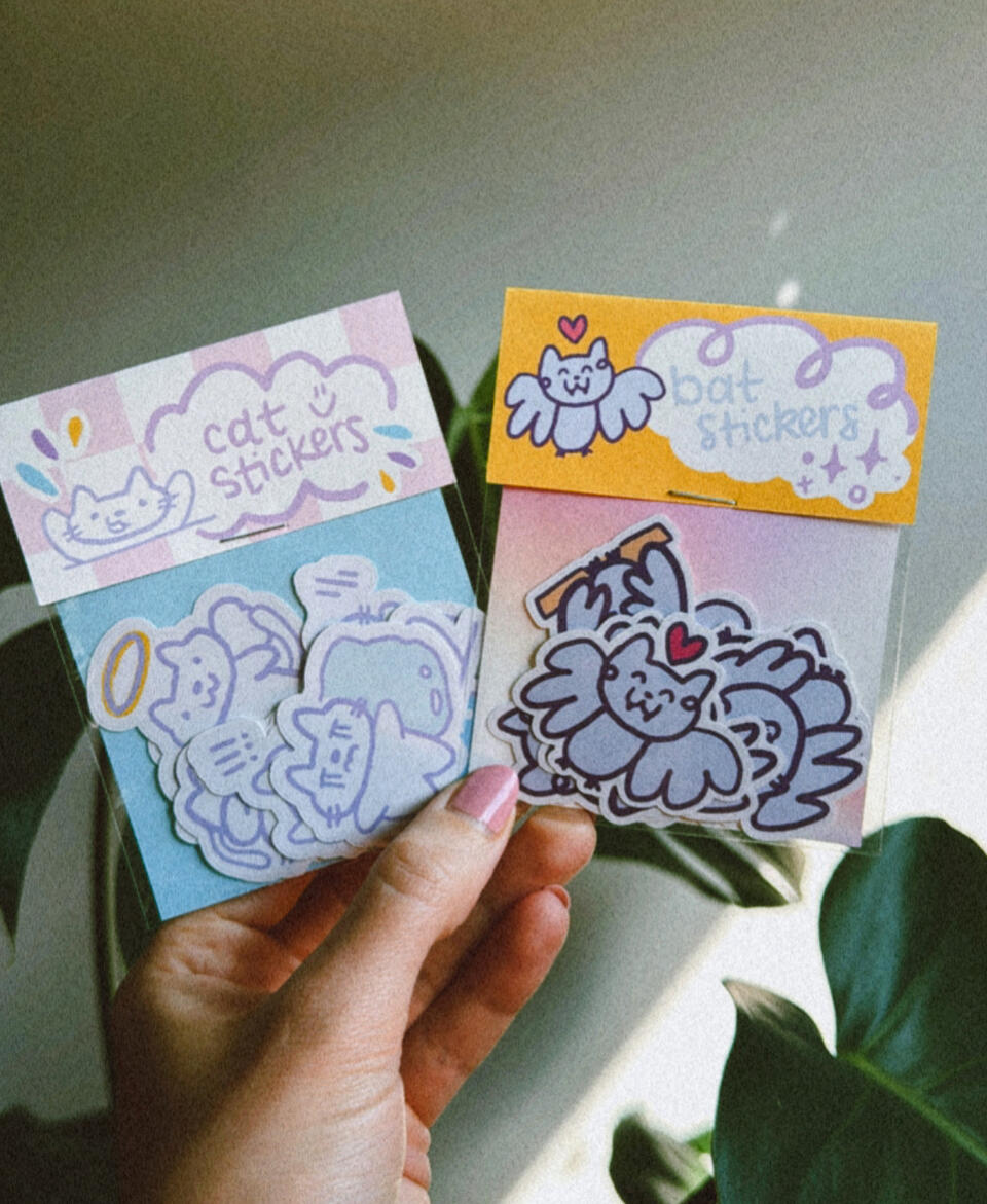 cat & bat sticker packs